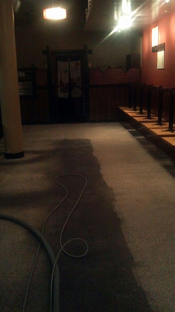 Commercial Carpet During Cleaning